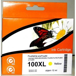 Cartridge kompatibilní s Lexmark 100XL žlutá velká (14N1071E) Cartridge kompatibilní s Lexmark 100XL žlutá velká (14N1071E)