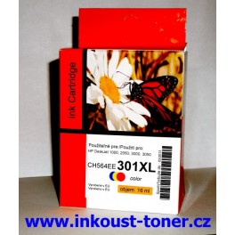 HP 301XL Cartridge barevná velká CH564EE kompatibilní HP 301XL Cartridge barevná velká CH564EE kompatibilní