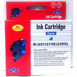 cartridge LC-1100C / LC-980C modrá pro Brother - kompatibilní cartridge LC-1100C / LC-980C modrá pro Brother - kompatibilní